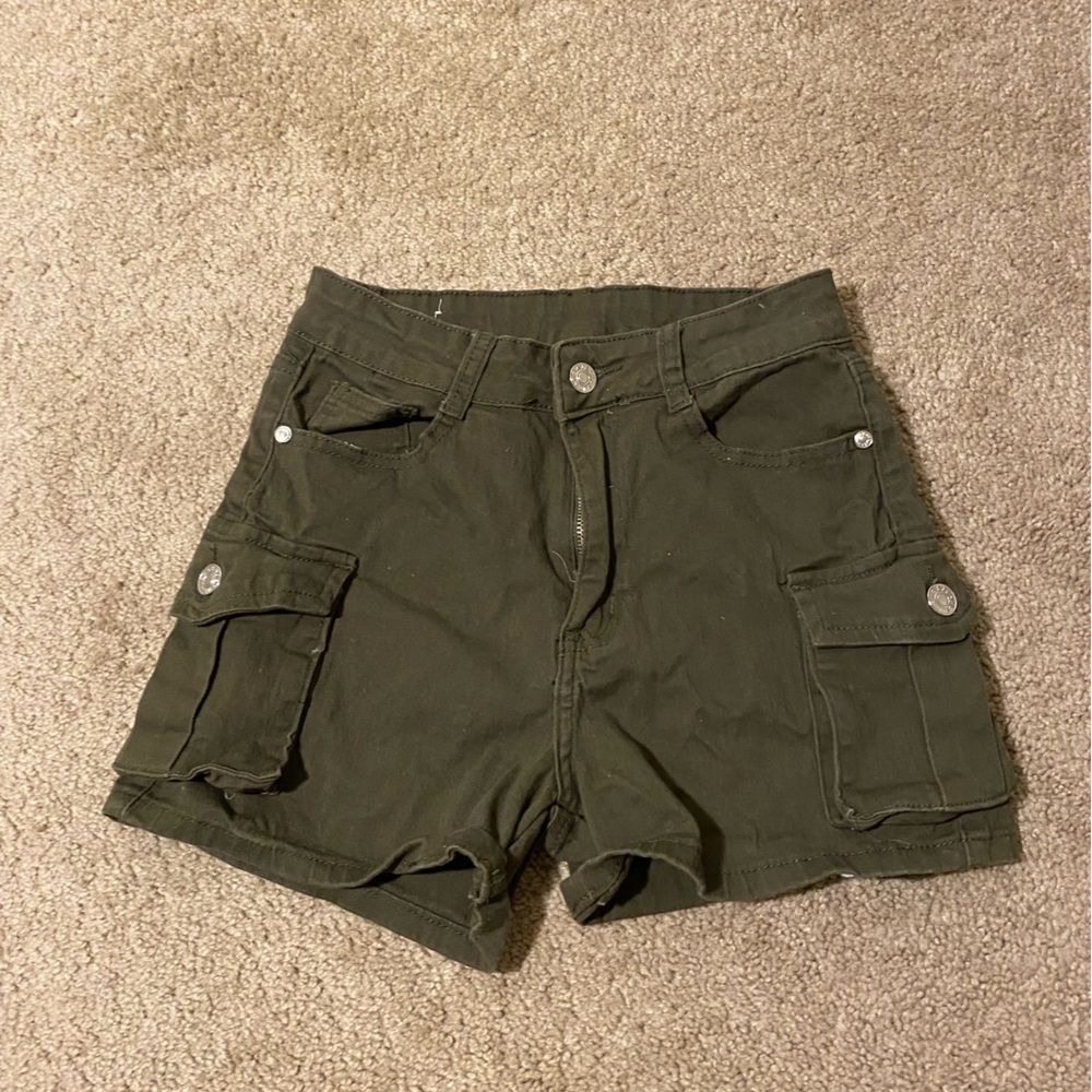 Dark Green Cargo Shorts
